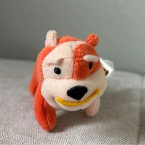 B Toys Be You Be Happy Tiny Orange Bulldog Plush Mini Stuffed Animal